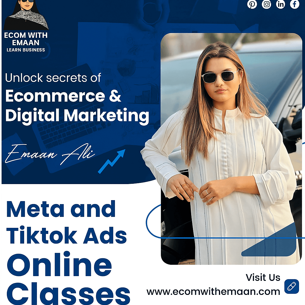 Batch 002 E-Commerce and Marketing (1 month-10 classes) Online + on ground physical starting from 20th August